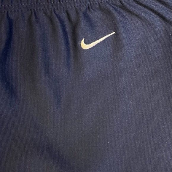 NIKE WOMENS ACTIVE LEGGINGS DRI-FIT NAVY WITH WHITE SWOOSH MEDIUM - Picture 2 of 4